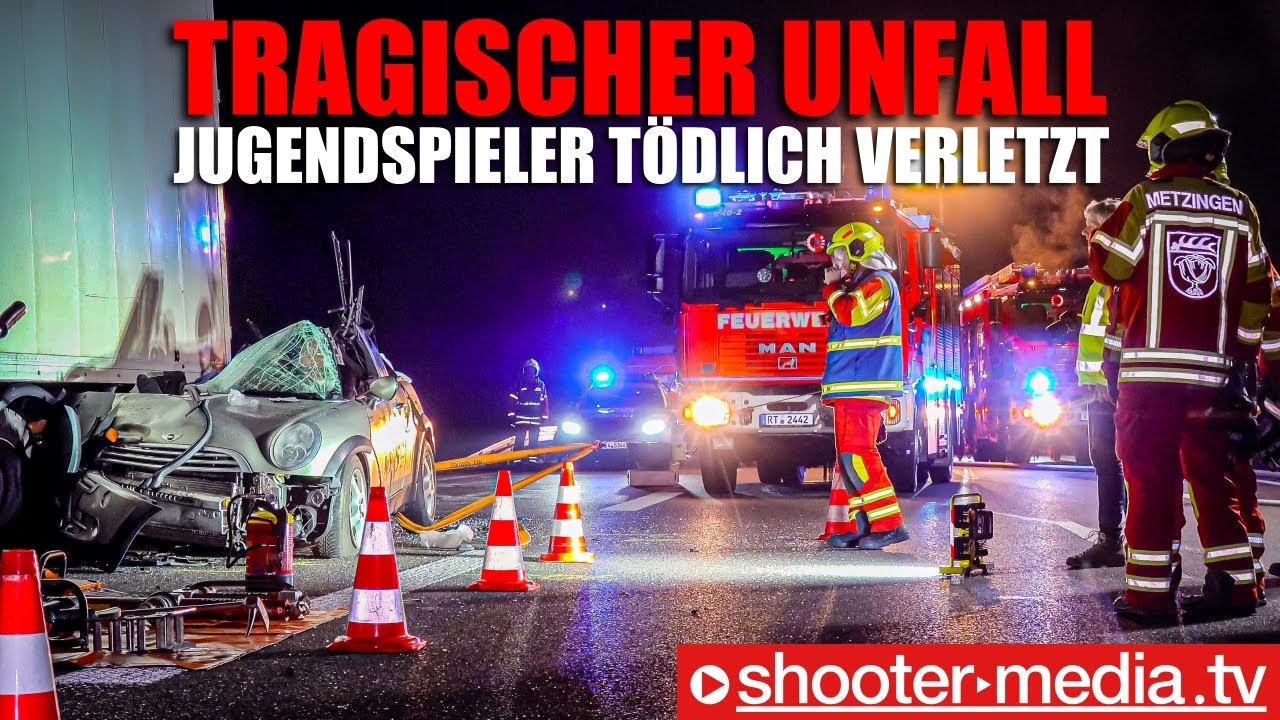 🔴  Tragischer tödlicher Unfall  🔴 | 🚒  BMW-Mini kracht unter LKW  🚒 | Jugendspieler tot