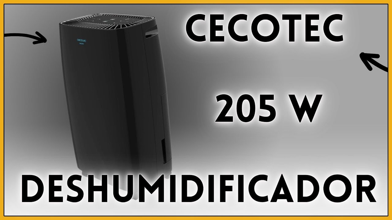 Cecotec Deshumidificador Big Dry 4000 Expert B&W. 205 W, 10L/día, Depósito extraíble 2,5L