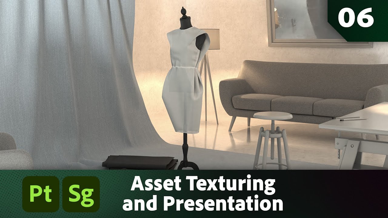 Hero Assets for Fashion - 06 - Asset Texturing and Presentation | Adobe Substance 3D