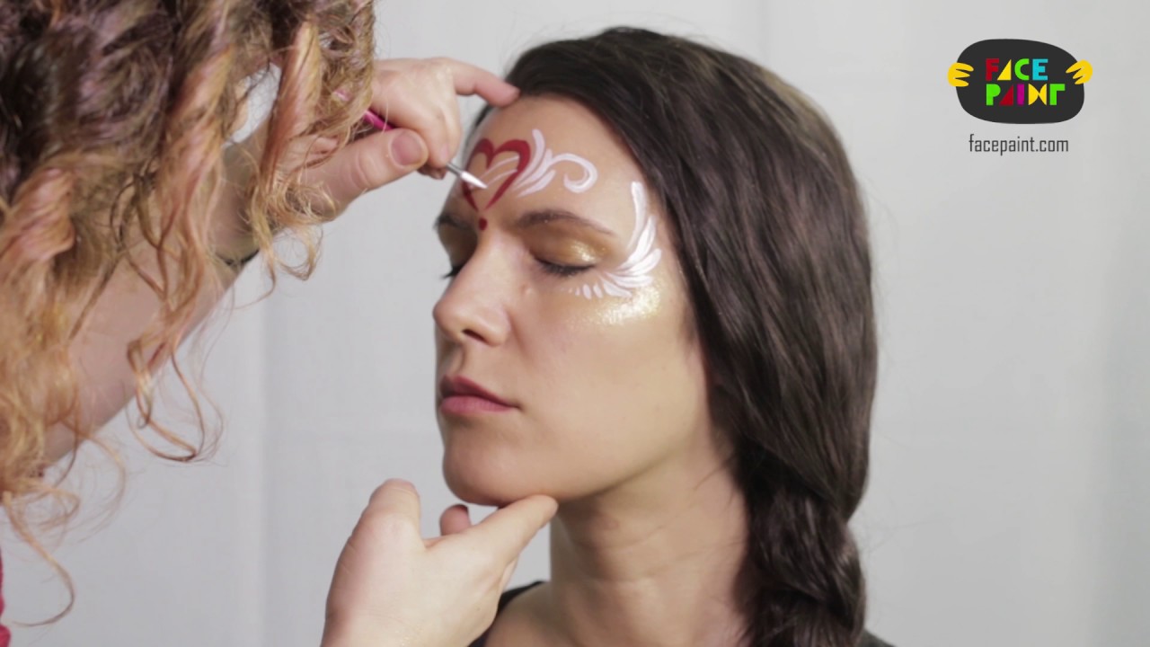 Valentines Day Crown Face Painting Tutorial by Shelley Wapniak