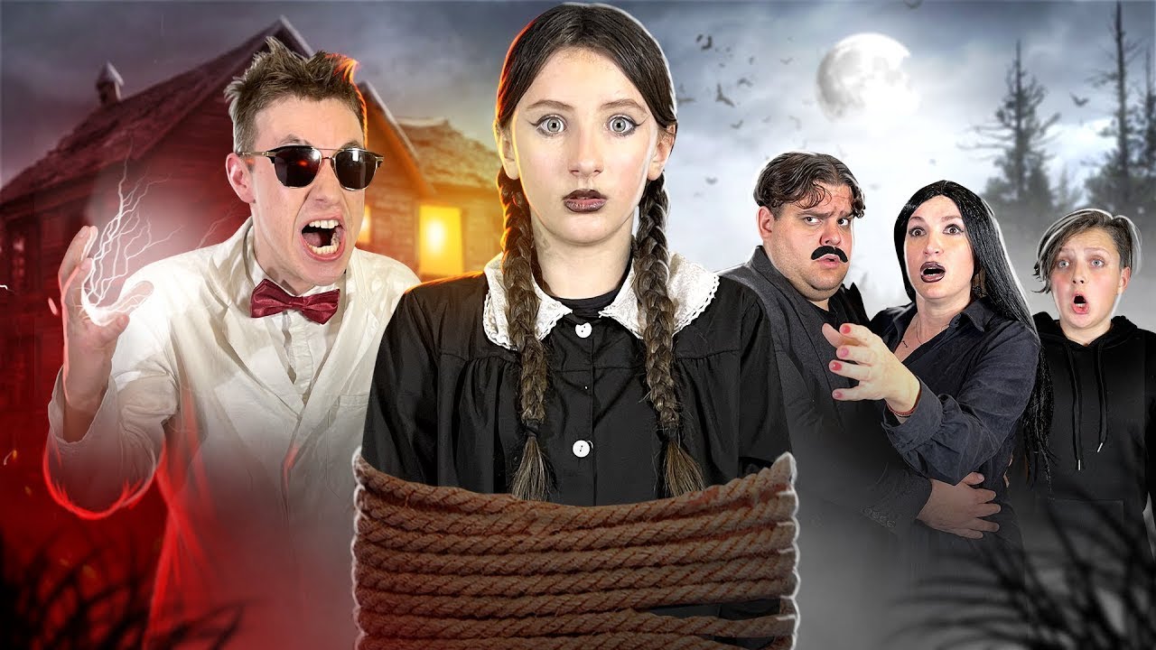 FAMILIA ADDAMS ESTE ÎN PERICOL 😱 Miss Nicole Vs Omul de știință malefic | Miss Nicole și prietenii