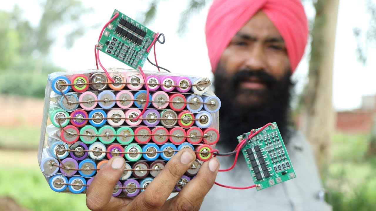 Home made e-cycle 24v 20ah Lithium-ion battery, from old Laptop battery