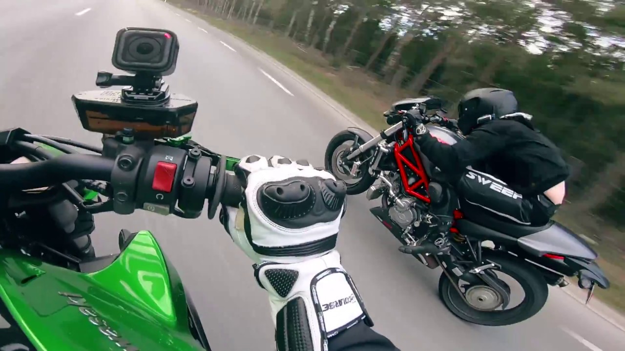Drag Race - 2015 Kawasaki Z1000 VS 2007 Ducati Monster S4R Testastretta