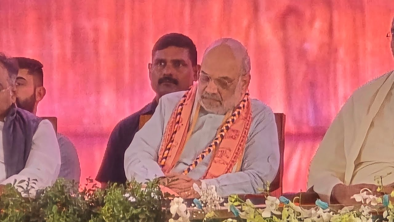 Home minister Amit Sahu devotional lecture Iskcon temple 