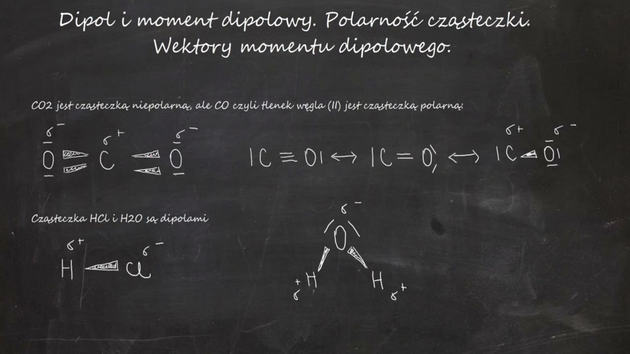 Dipol i moment dipolowy — jak działa chemiczna asymetria? Wektory momentu dipolowego.