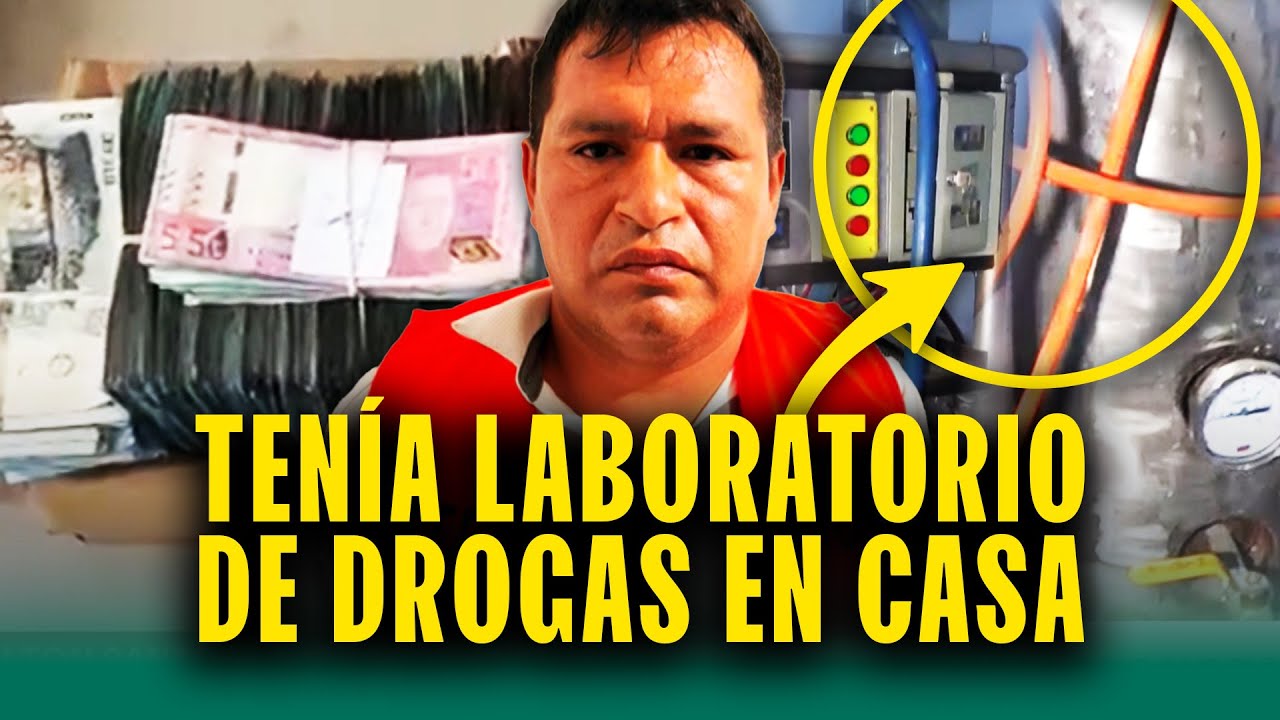 Tenía un laboratorio de drogas clandestino: Detienen a 'El químico' con 800 mil soles