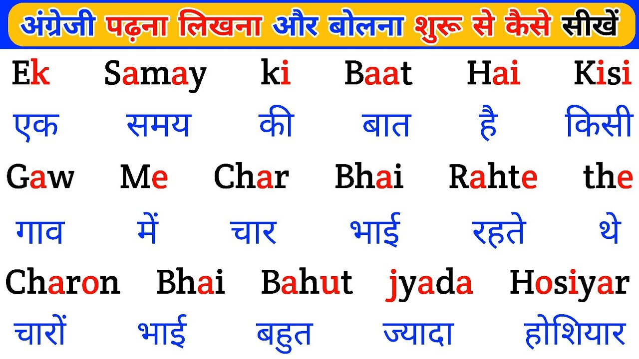 English Padhna-Likhna Kaise Sikhe ? इंग्लिश पढ़ना लिखना सीखें | English Kaise Sikhe | English Sikhe 