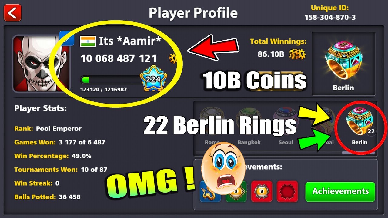 8 Ball Pool 22 BERLIN RINGS OMG - Is This Real Or Not?