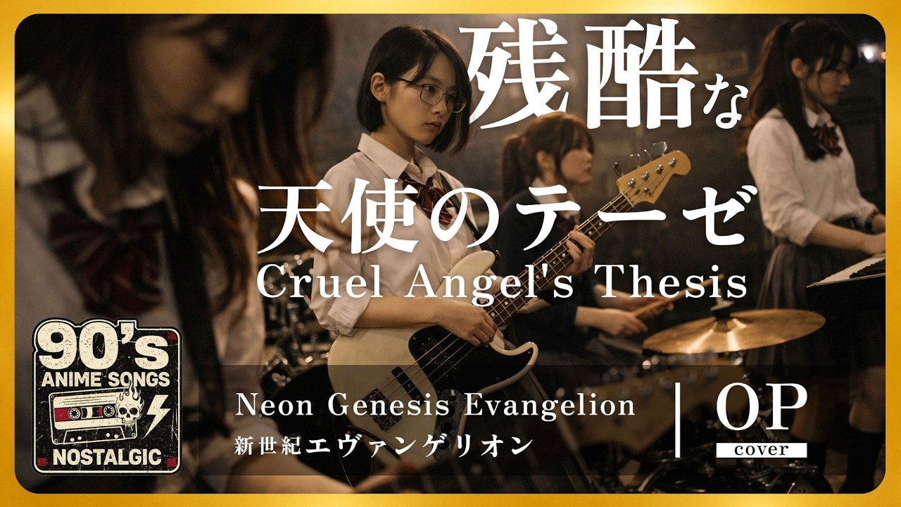 Evangelion Опенинг - A Cruel Angel’s Thesis | Аниме 90-х Ностальгия [AI Rock Cover]