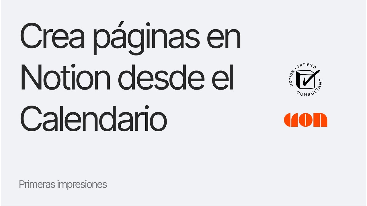 📆 Crea páginas en NOTION desde tu CALENDARIO