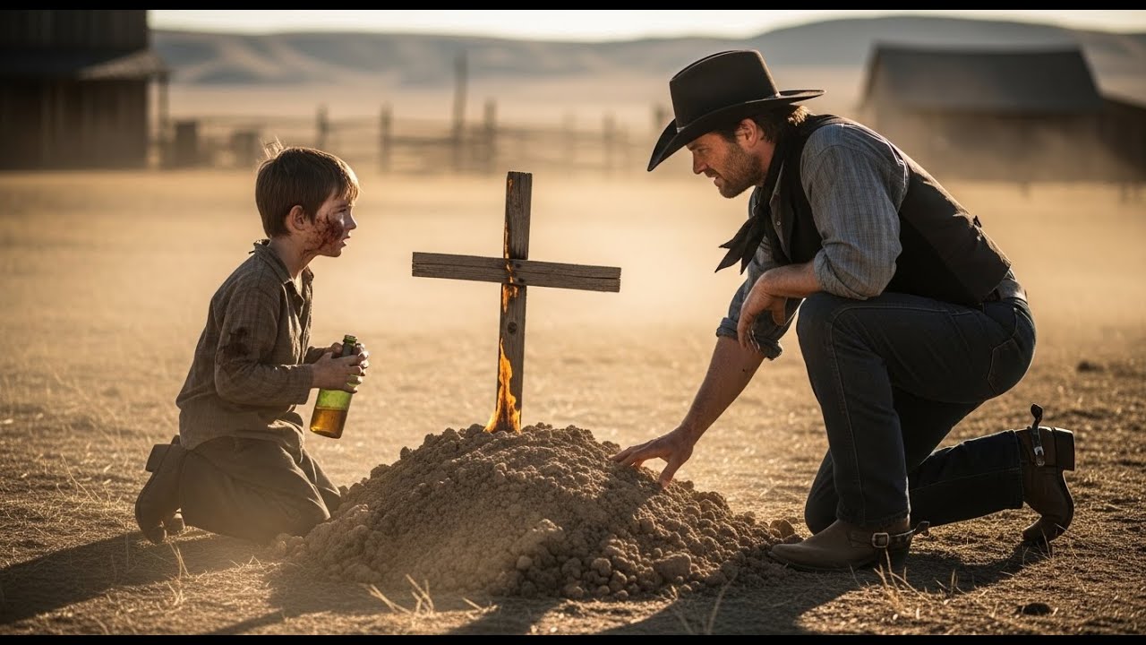A Cowboy Found a Starving Boy Guarding a Grave, Then Knelt Beside Him