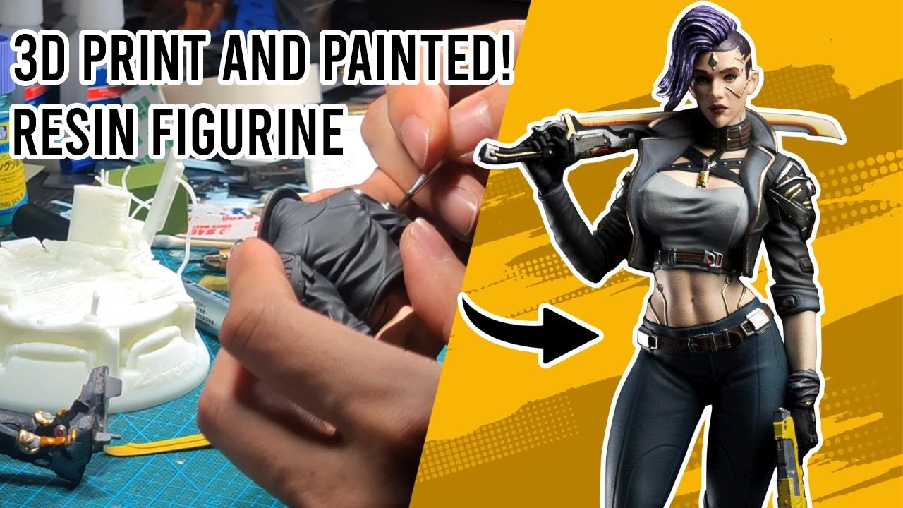 CyberPunk 3D Print and Paint - Time Lapse and Workflow!