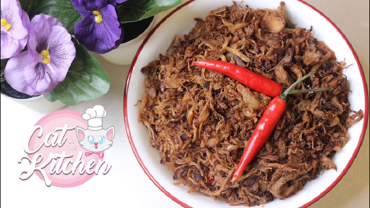 KAPAMPANGAN STYLE SPICY CHICKEN ADOBO FLAKES I CAT in the Kitchen