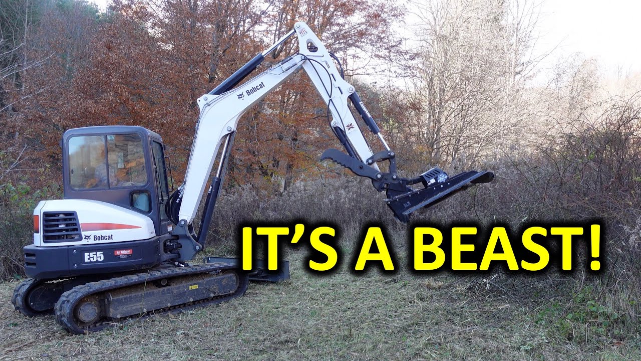 Testing the Blue Diamond Brush Cutter for Mini Excavator