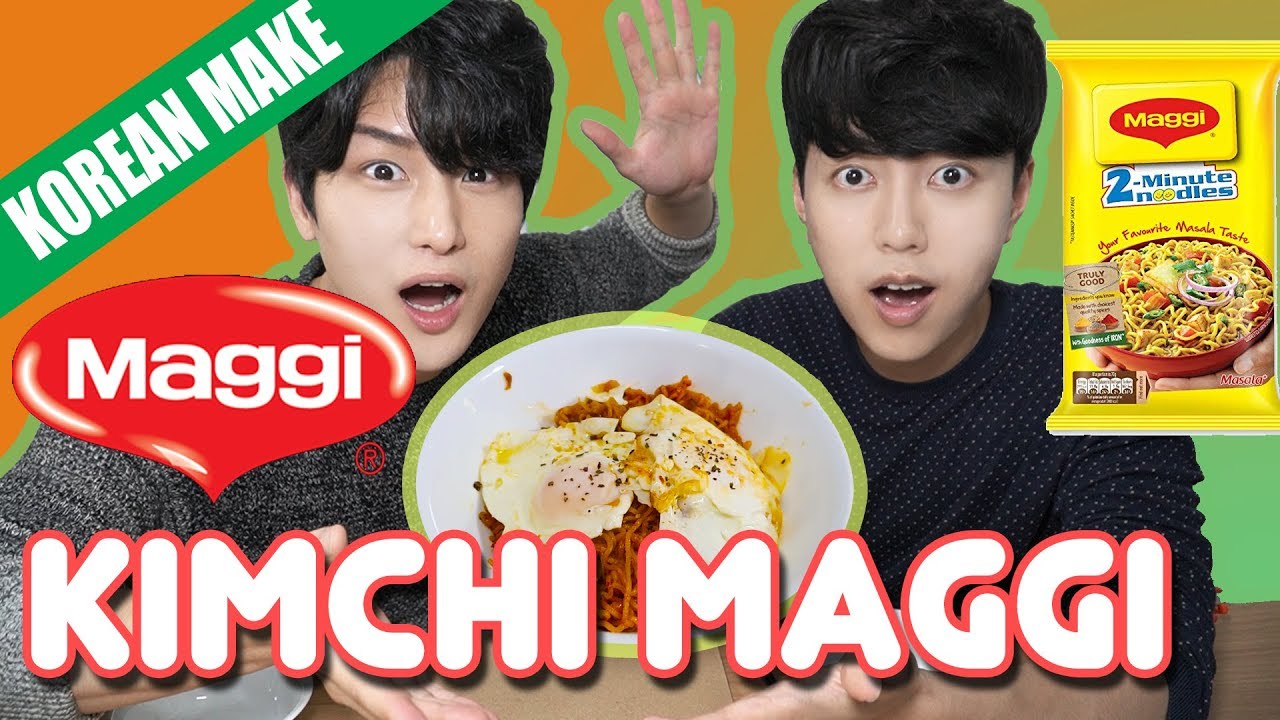 Koreans make Kimchi Maggi Masala Noodle + Egg | Indian Street Food | Dost Kitchen