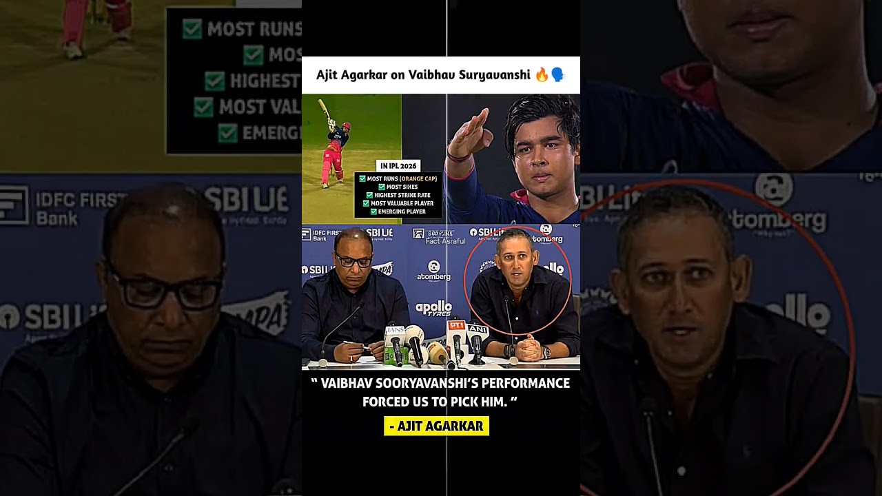 Ajit Agarkar Reveals Why Vaibhav Suryavanshi Was Picked for Team India 🔥🇮🇳