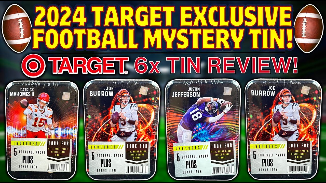 *2024 MYSTERY FOOTBALL TARGET EXCLUSIVE TIN!🏈 ARE THESE WORTH $25!?🤑