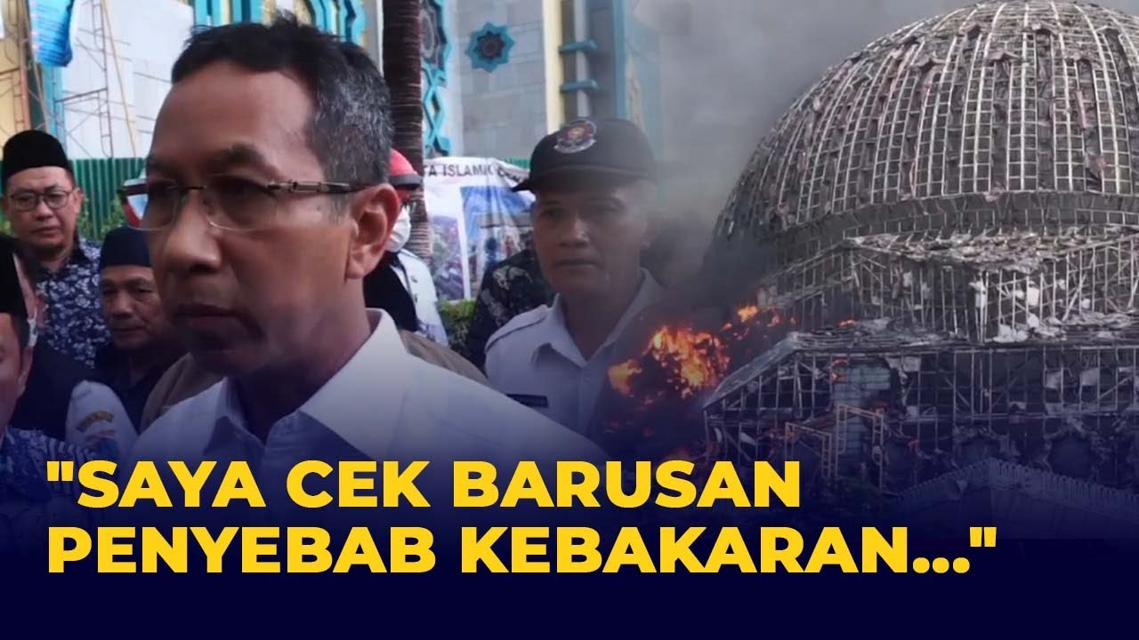 Heru Budi Tinjau Kebakaran Kubah Masjid Jakarta Islamic Centre: Terbakar di Kubah Saja