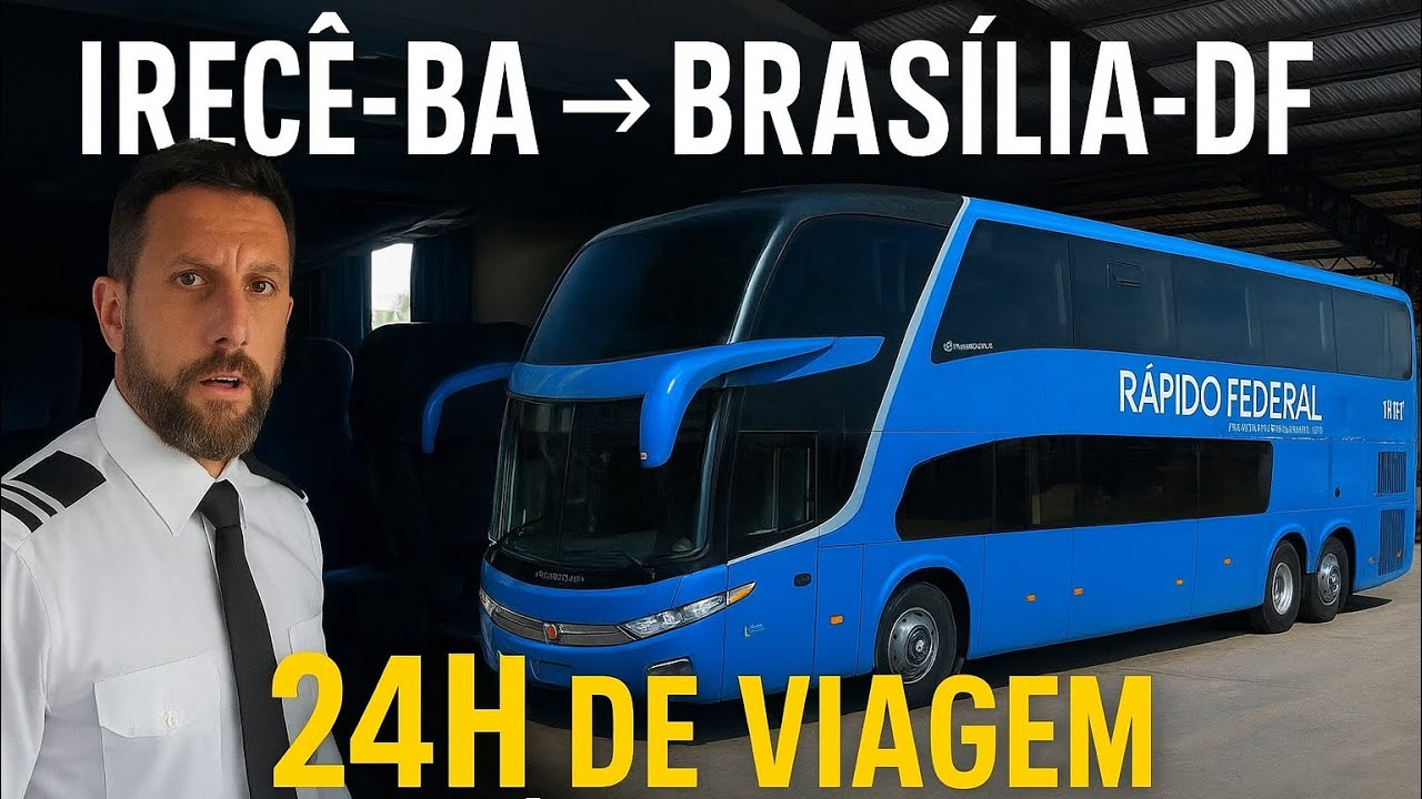 🚍 Viagem de Ônibus Irecê-BA → Brasília-DF | Rápido Federal Leito + Executivo (24h de Estrada)