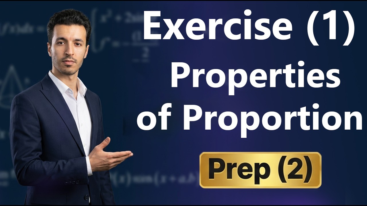 Solving Exercise (1) On Properties of proportion - Prep 2 - 2nd term