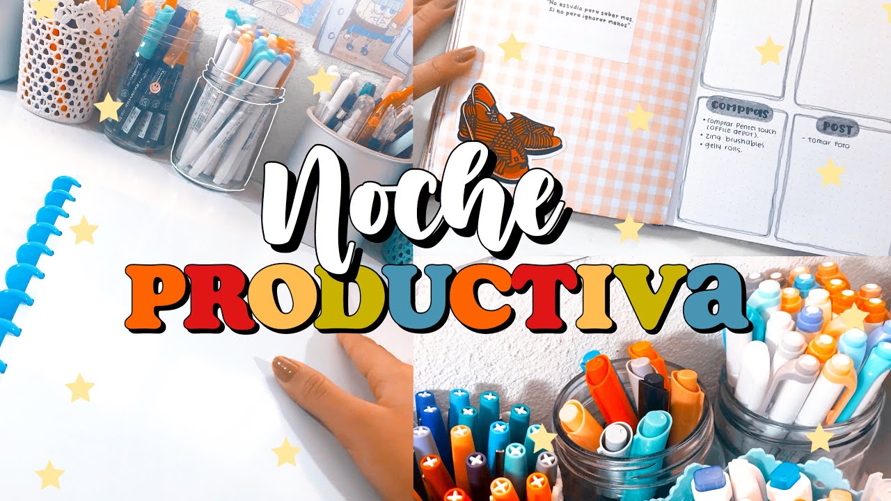NOCHE PRODUCTIVA📄✨|| organizando mi escritorio + bujo