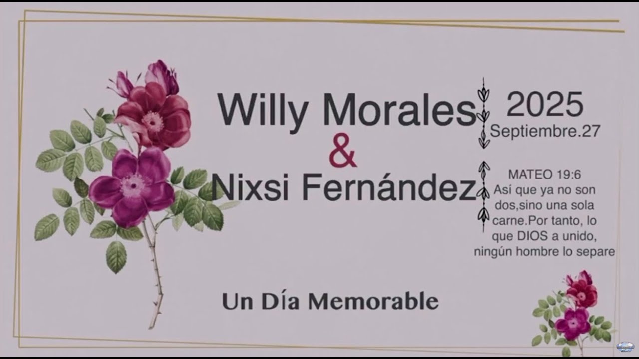 Boda de Hno. Willy Morales y Hna. Nixsi Fernández