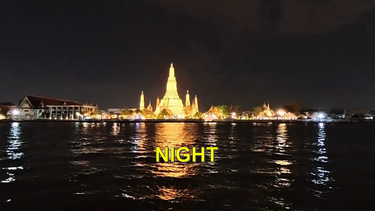 Wat Arun Bangkok Thailand | 1 Hour Relaxing Piano Music | Riverside Night View 4K
