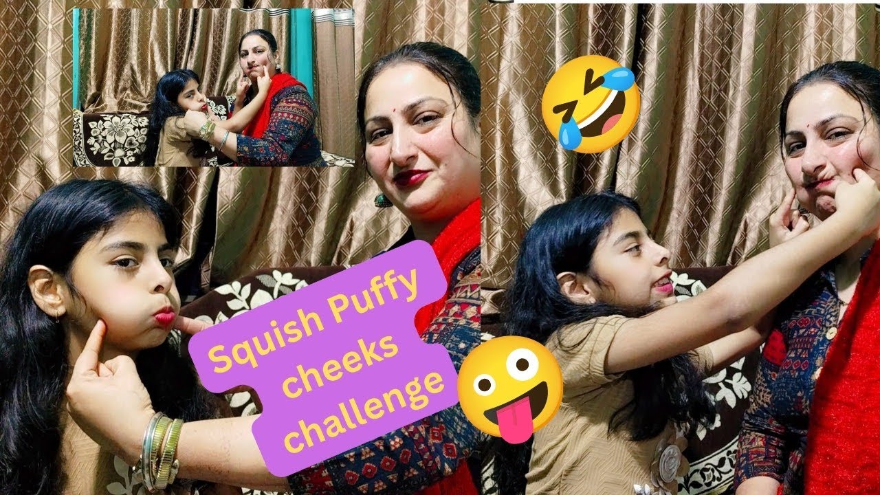 Puffy Cheek Challenge 😲😂 | Mom vs Daughter Fun