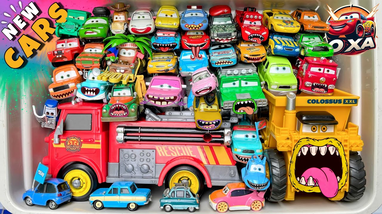 Disney Pixar Cars Unboxing Review | Lightning McQueen, Tow Mater, Chick Hicks, Sally Carrera, Cruz