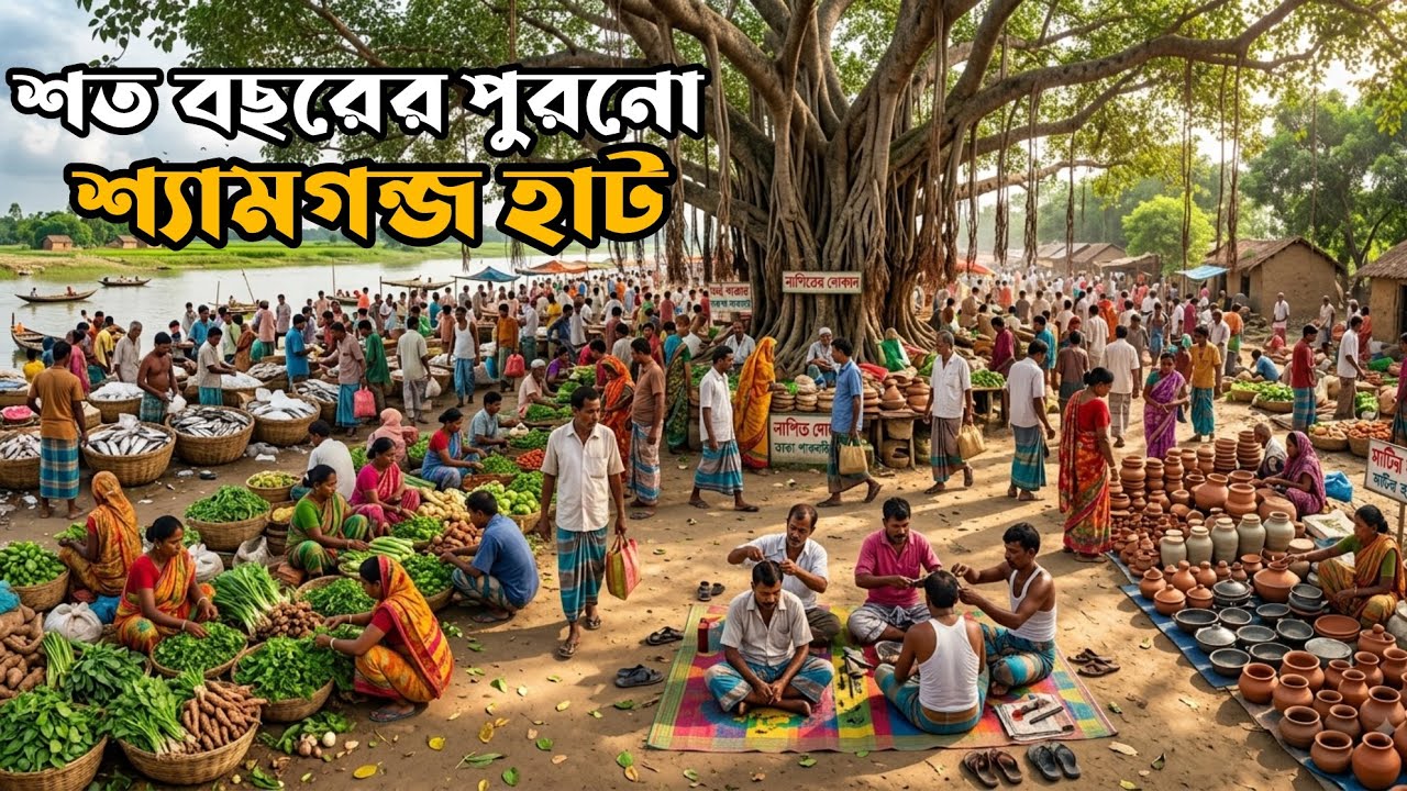 গ্রামীন হাট চরের মানুষ প্রতি হাটে আসেন শ‍্যামগন্জ | Village Explian By Mamun 2025