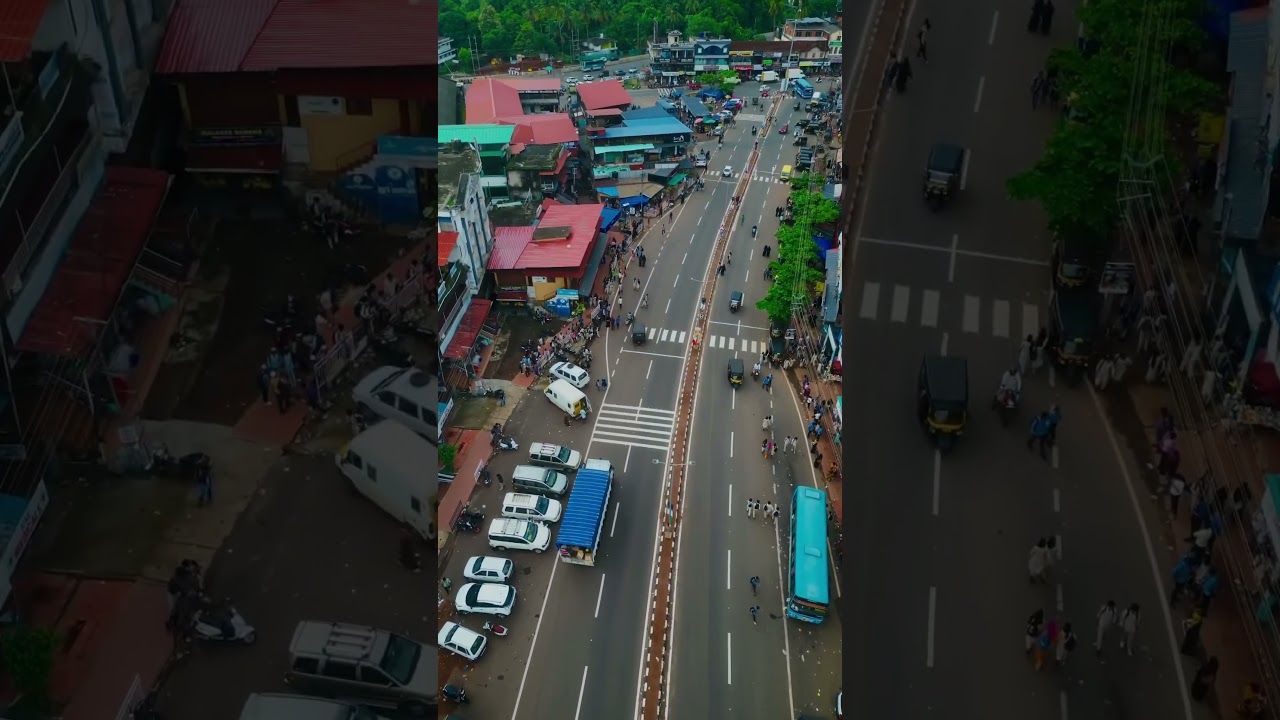 Kumbla Town/കുമ്പള ടൗണിന്റെ മനോഹരമായ കാഴ്ച #nh66kerala