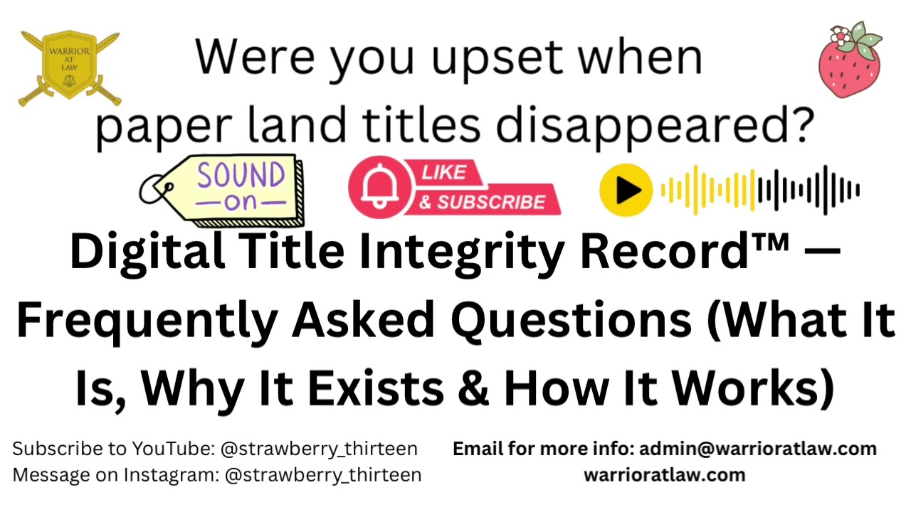 Система Digital Title Integrity Record&trade; &mdash; Часто задаваемые вопросы (Зачем она существует и как ра...