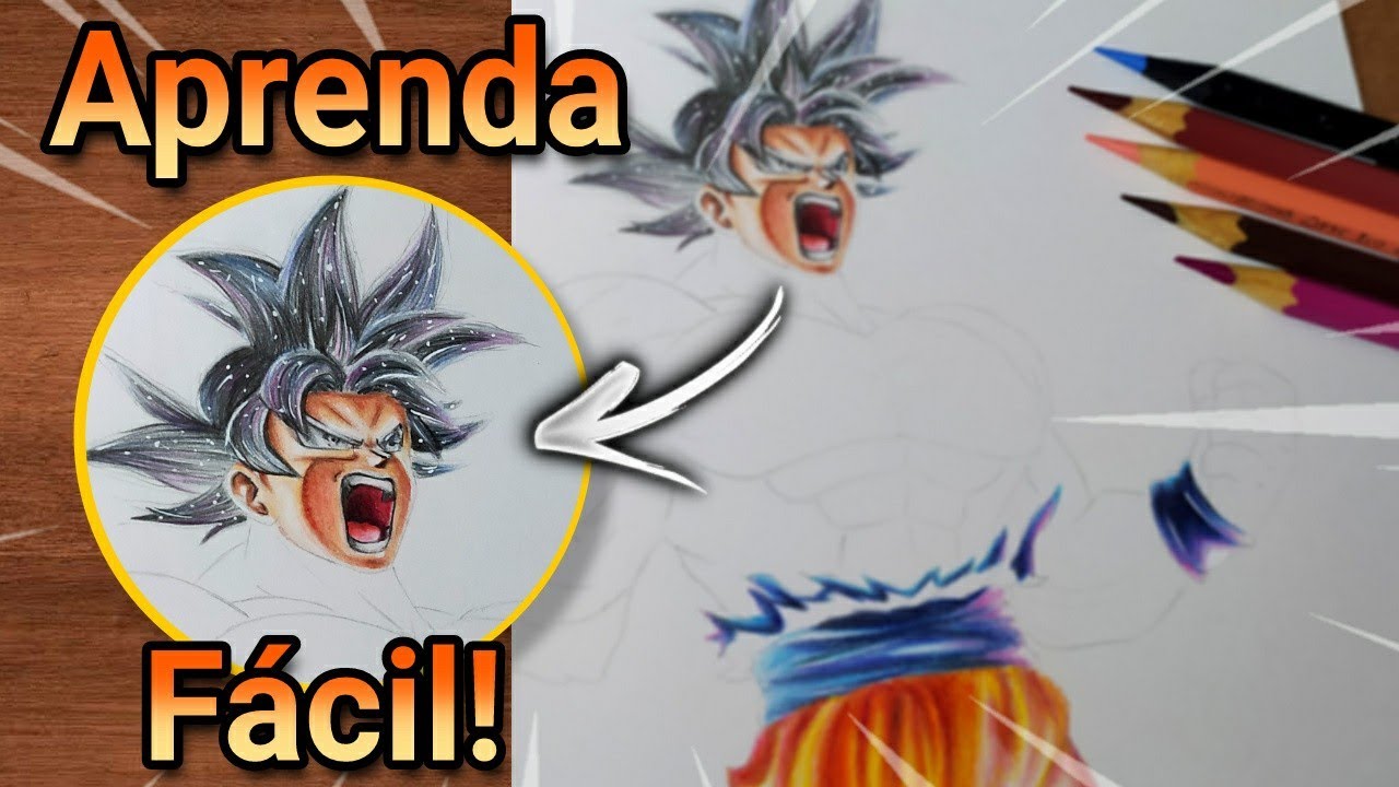 Como Colorir Igual Profissional Com Lápis de Cor Escolar - Coloring Goku