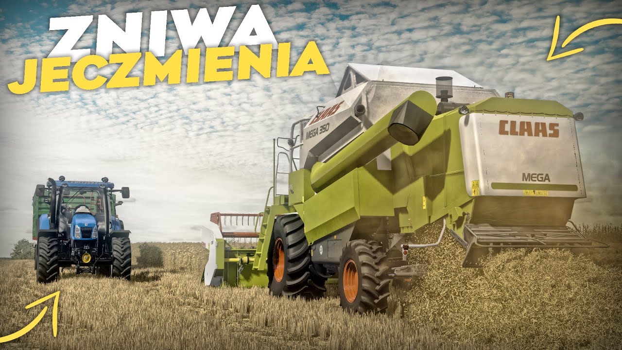 ☆ŻNIWA - Jęczmień 2023!☆🔥Claas Mega 350🔥2x JD & NH & URSUS🔥FS22😮ENGINE SOUND🔥AVENOX