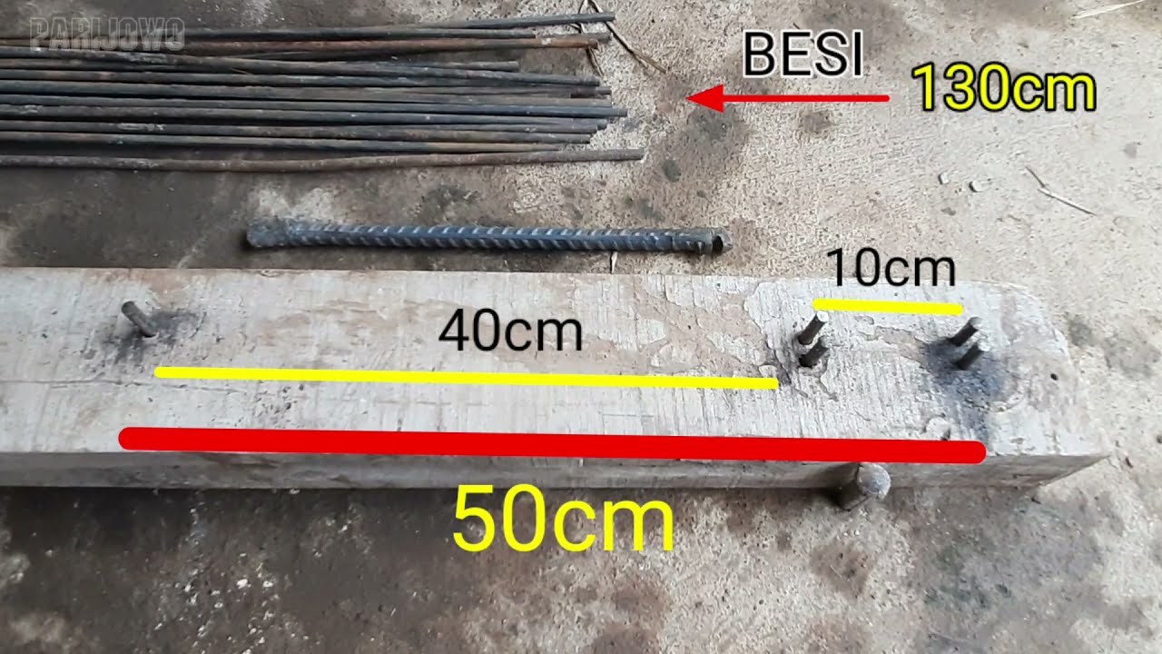 Membuat cakar ayam pondasi bangunan rumah/toko 50x50x10