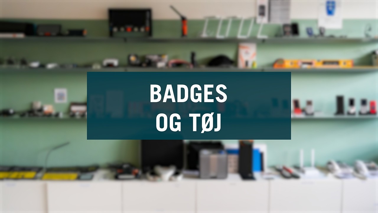 Badges og tøj - IBOS' Hjælpemiddeludstilling