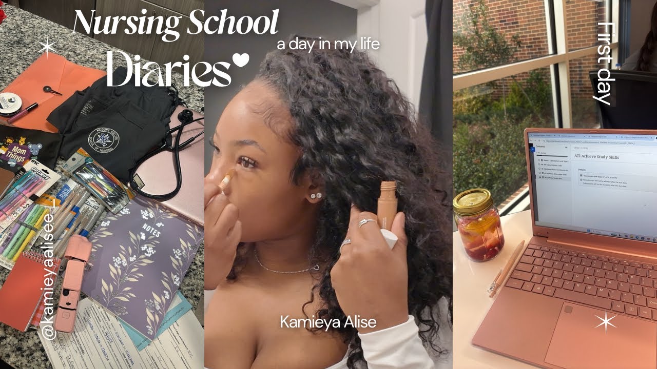 I STARTED NURSING SCHOOL 🩺| first day | grwm |  mini vlog