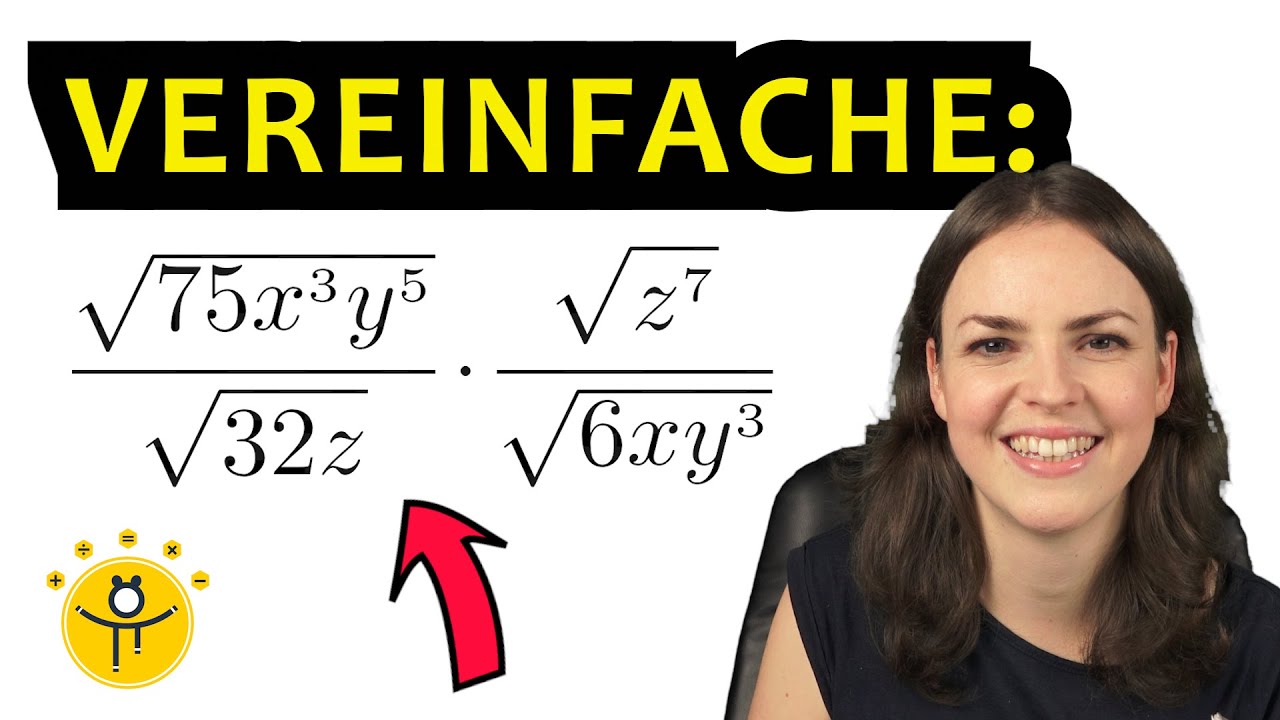 WURZELN VEREINFACHEN und Wurzeln zusammenfassen mit Variablen – Beispiele mit Brüchen