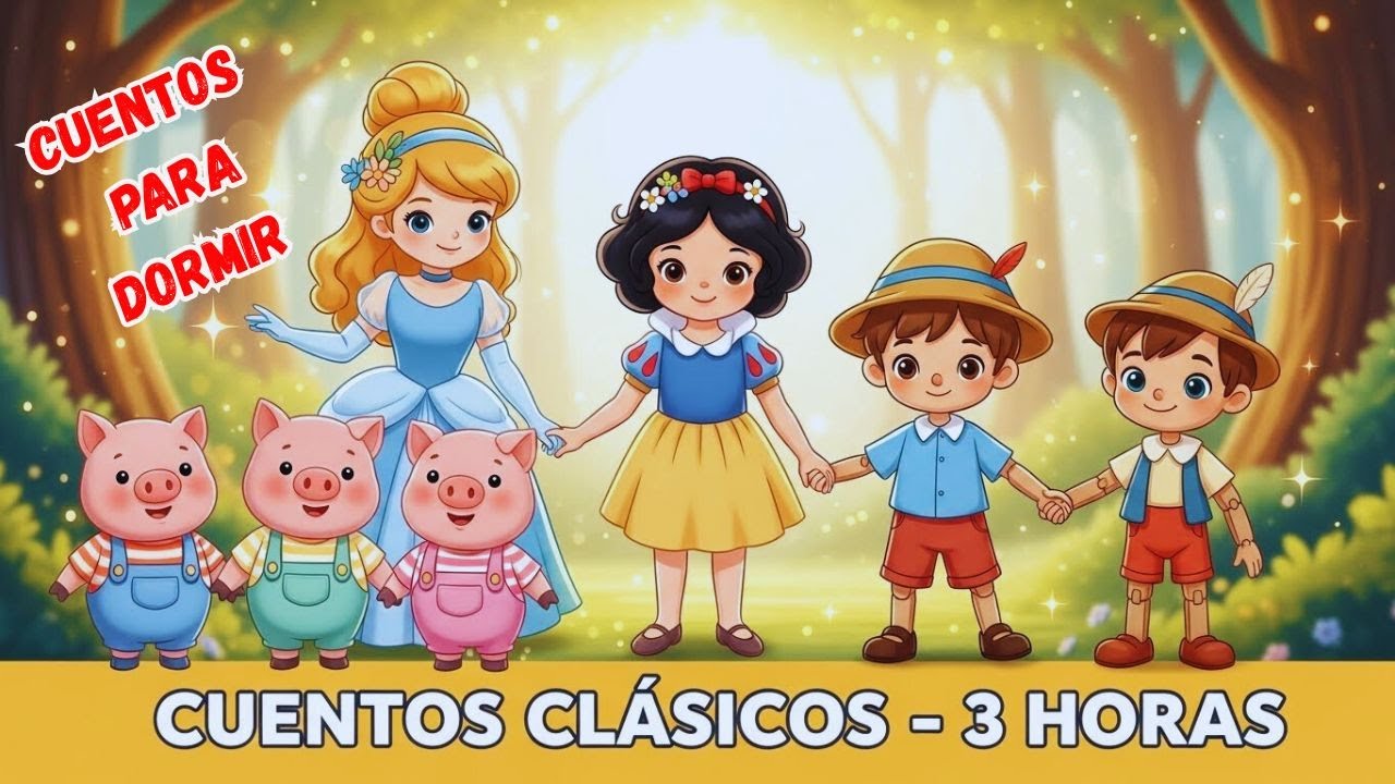 ✨📖 CUENTOS CL&Aacute;SICOS INFANTILES | 3 Horas de Historias M&aacute;gicas para Ni&ntilde;os 🌙💫
