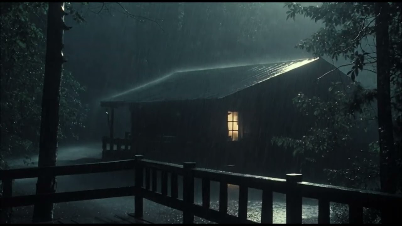 Cozy Rainy Cabin Ambience 🌧️ Sleep Sounds for Insomnia Relief & Stress-Free Relaxation