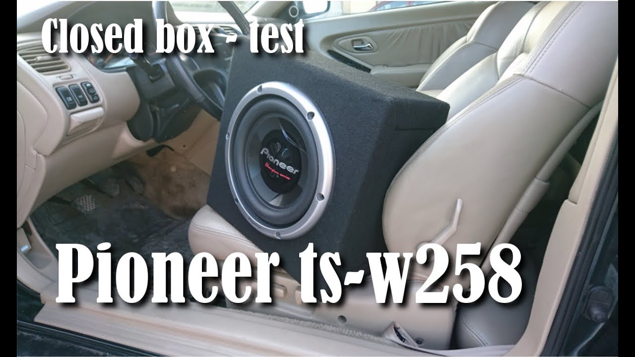 Pioneer ts-w258D2-skrzynia zamknięta test/closed box test