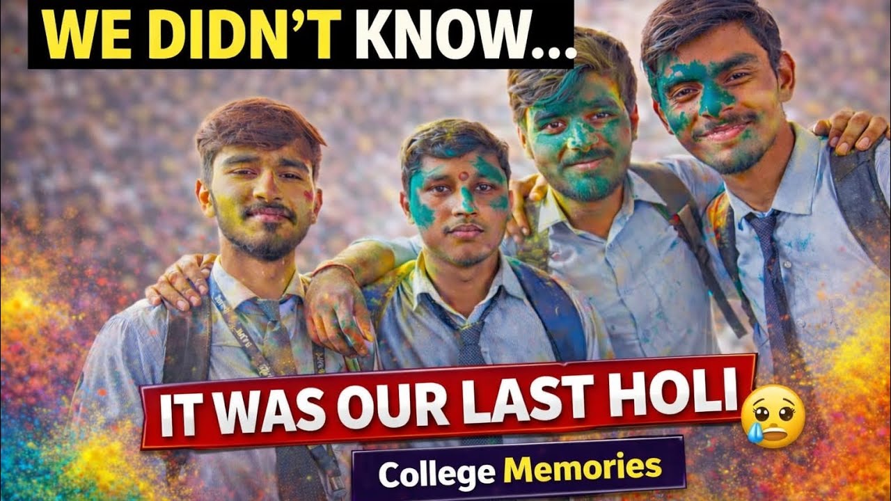 My Last Holi With Friends 😢 | College Memories | Holi Vlog #indianvlogger #funny