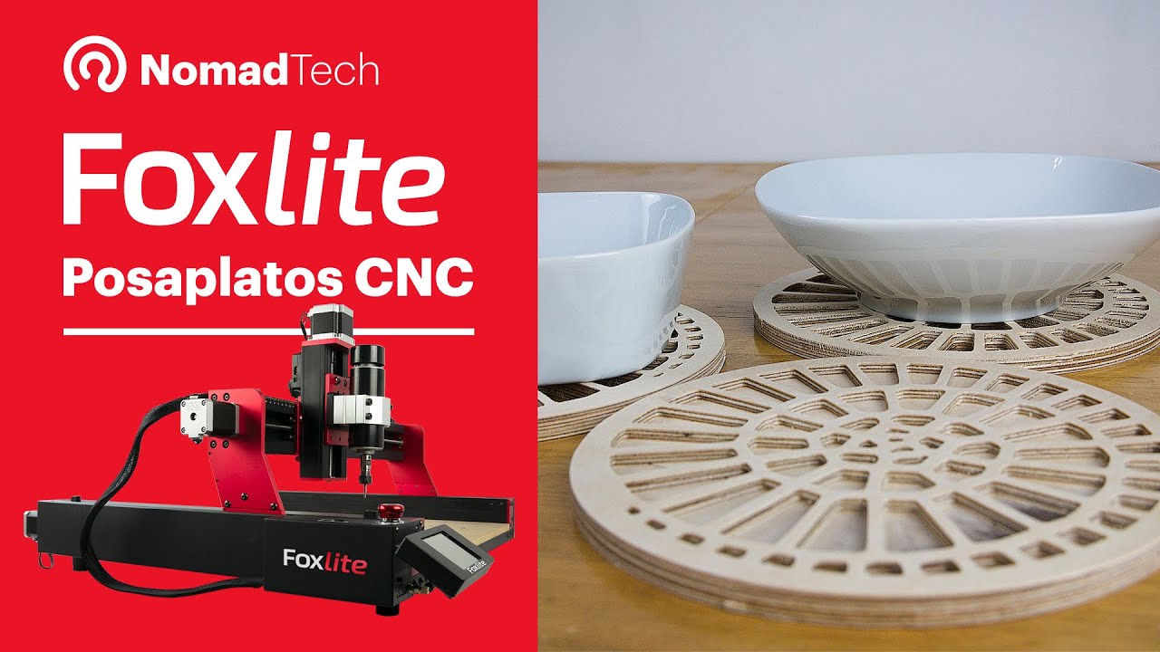 Fox Lite en acción: fabricación CNC de posa-platos de madera.