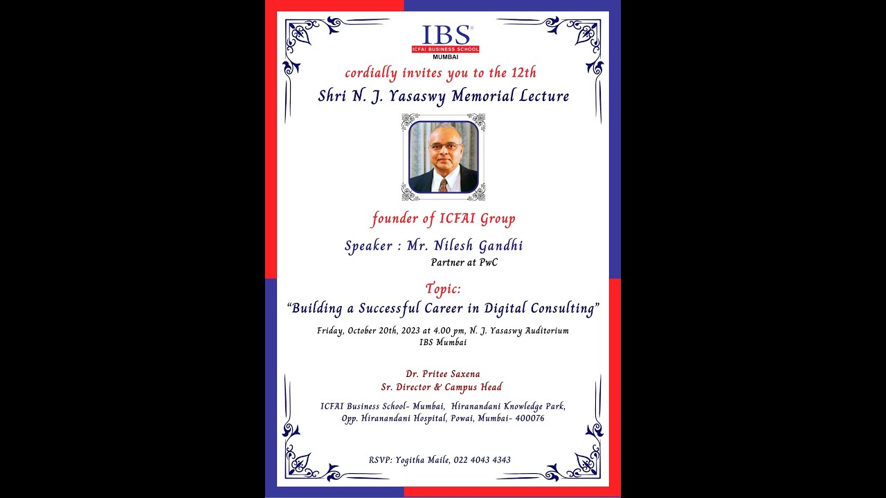 12th N.J.Yasaswy Memorial Lecture