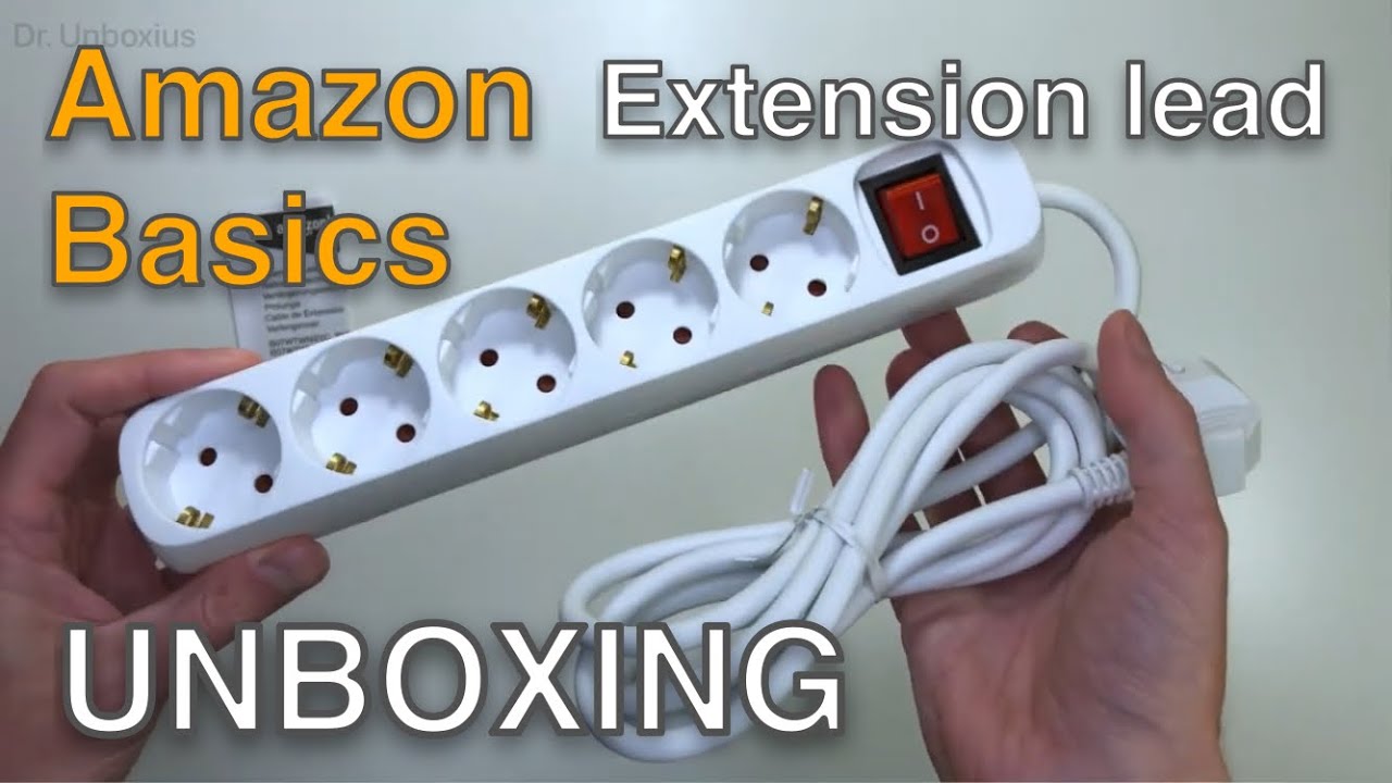 Amazon Basics 5 socket extension lead unboxing and review