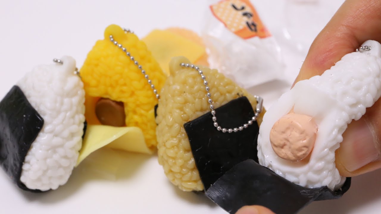 ASMR Squishy #141 Mini Onigiri Squishy Squeeze