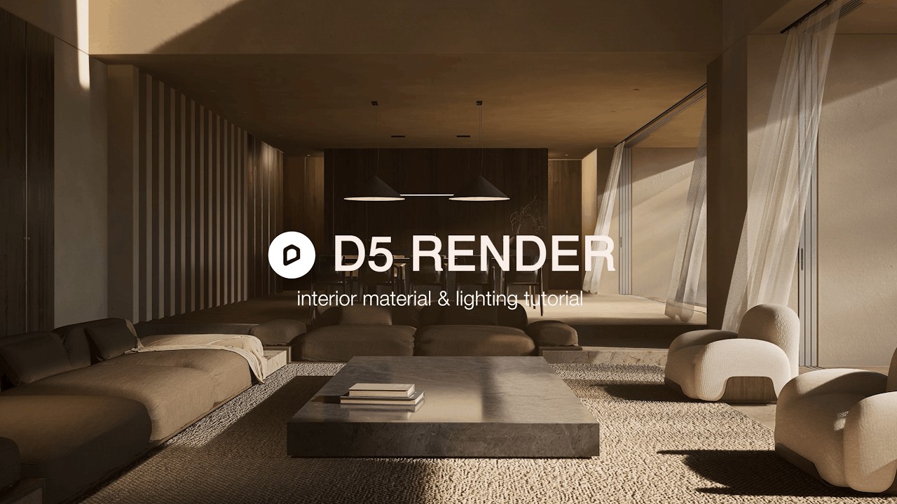 Внутреннее освещение и материалы в D5 Render | Полный урок