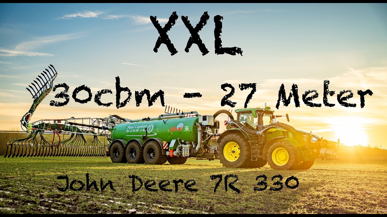 Gülle fahren mit LU Lüpken. XXL Güllegespann John Deere 7R 330 mit Wienhoff  Gülletechnik I LS Agrar