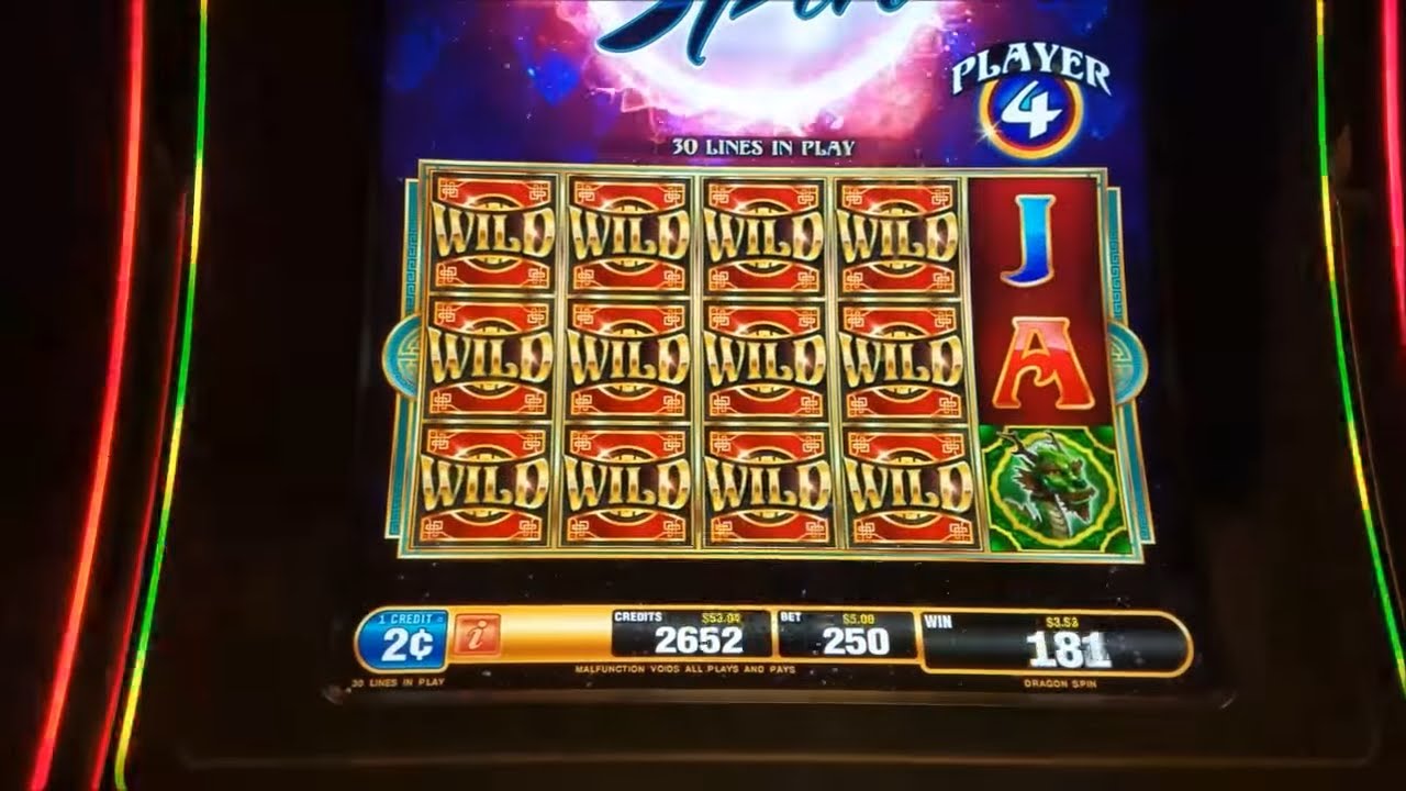 Dragon Spin Slot Machine Bonus ,Wild Lines Hit and Mini PROGRESSIVE JACKPOT !!! $5 Max Bet Live Play