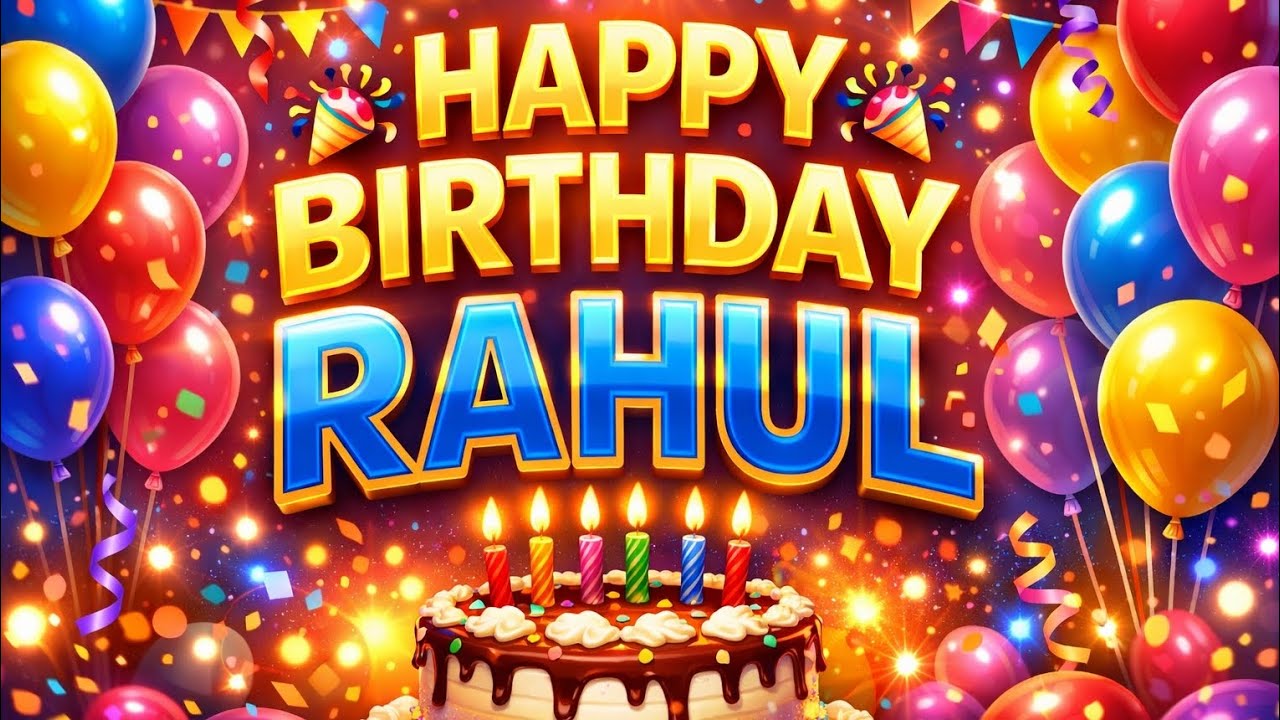 🎂 Happy Birthday Rahul 🎉 | Long Birthday Song | Rahul Birthday Special